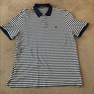 Men’s RL white and navy polo